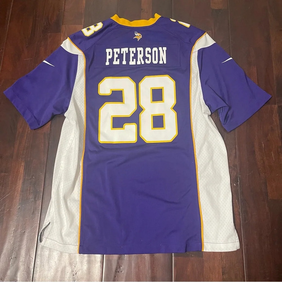 Adrian Peterson #28 Minnesota Vikings Jersey Nike On Field Purple Large NFL - Picture 7 of 9